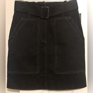 Ladies Black Skirt With Belt